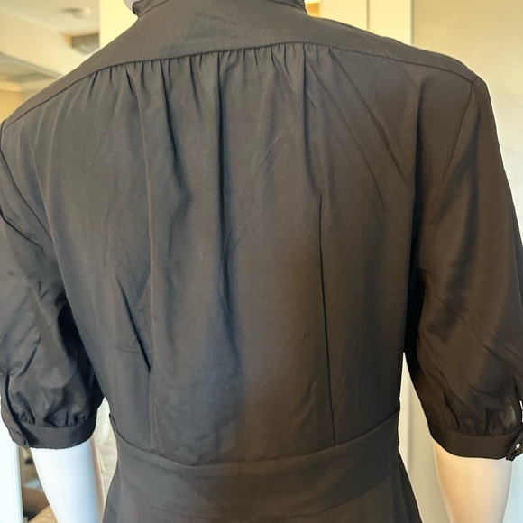 Banana Republic Factory Black Silk/Spandex Dress Size 4 - Picture 6 of 9